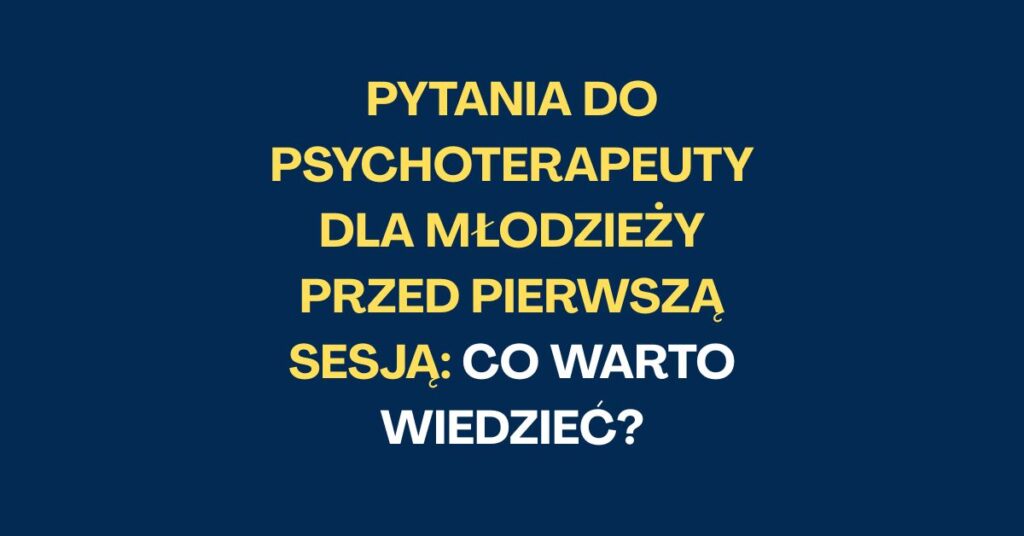 psychoterapia młodzieży