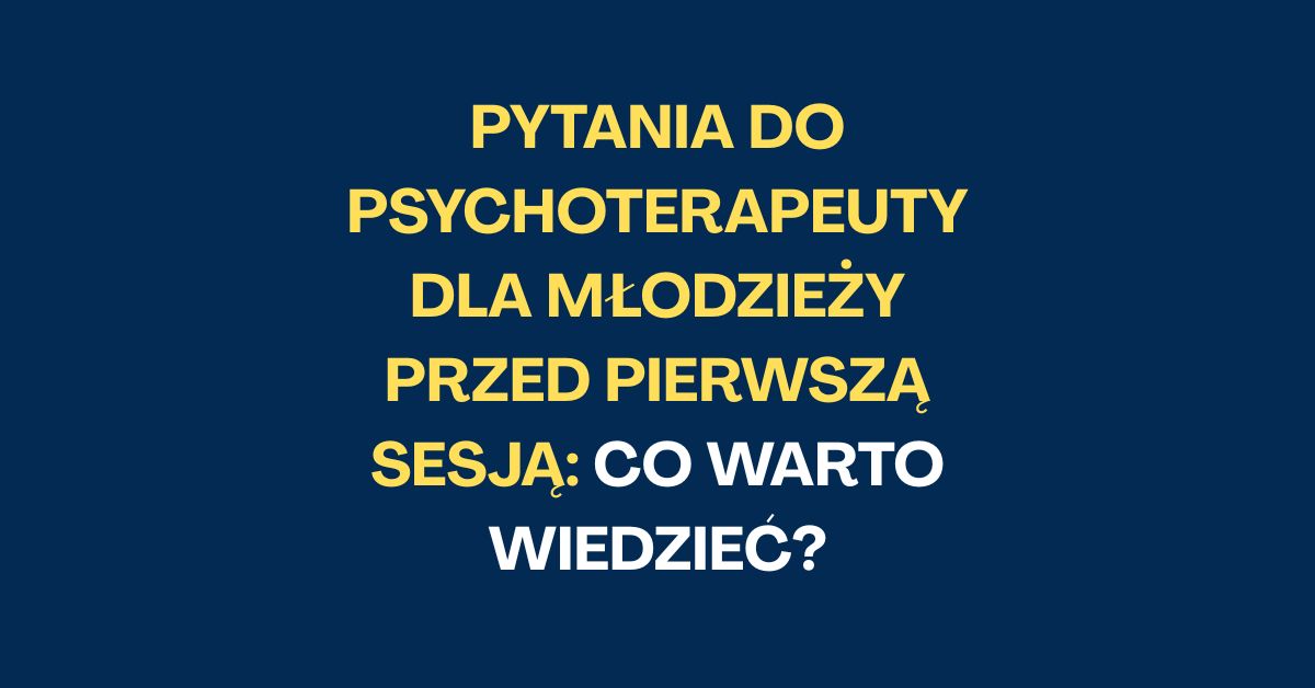 psychoterapia młodzieży